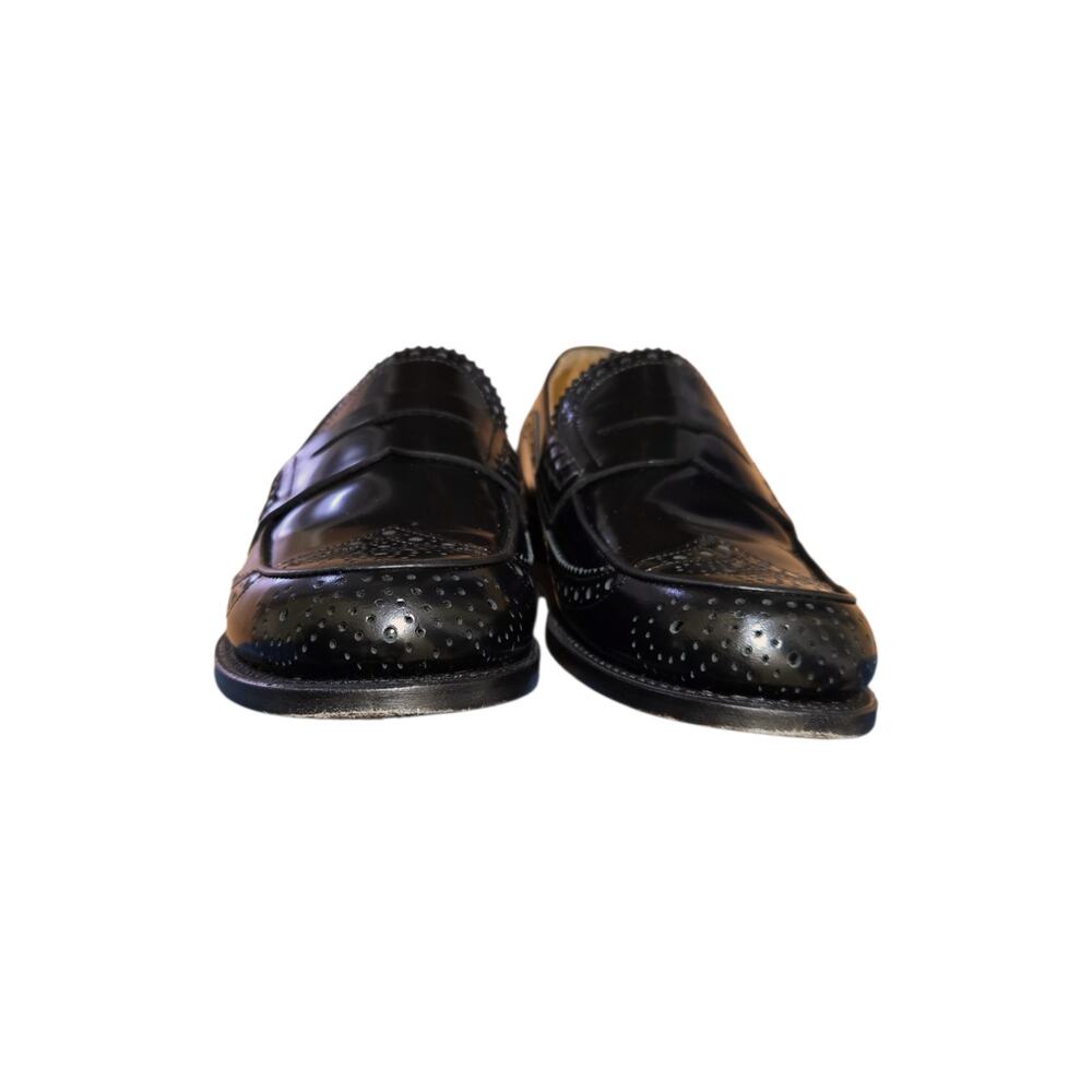 The Office of Angela Scott Black Ms. Penny Patent Leather Loafers EU 38 US 8 - Picture 6 of 9